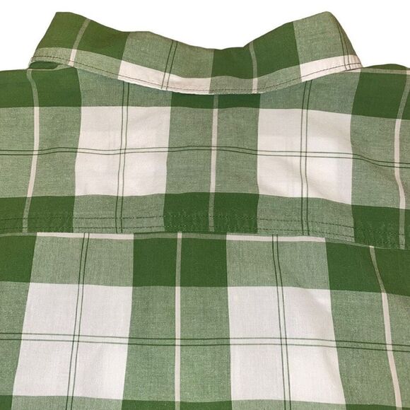 Columbia Sportswear Green and White Plaid Button Down Casual Shirt Size XL‎ - Picture 9 of 14